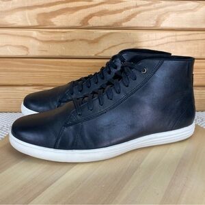 Cole Haan Men's 12 US Grand Crosscourt Hi Top Sneakers Black Leather Boots Shoes
